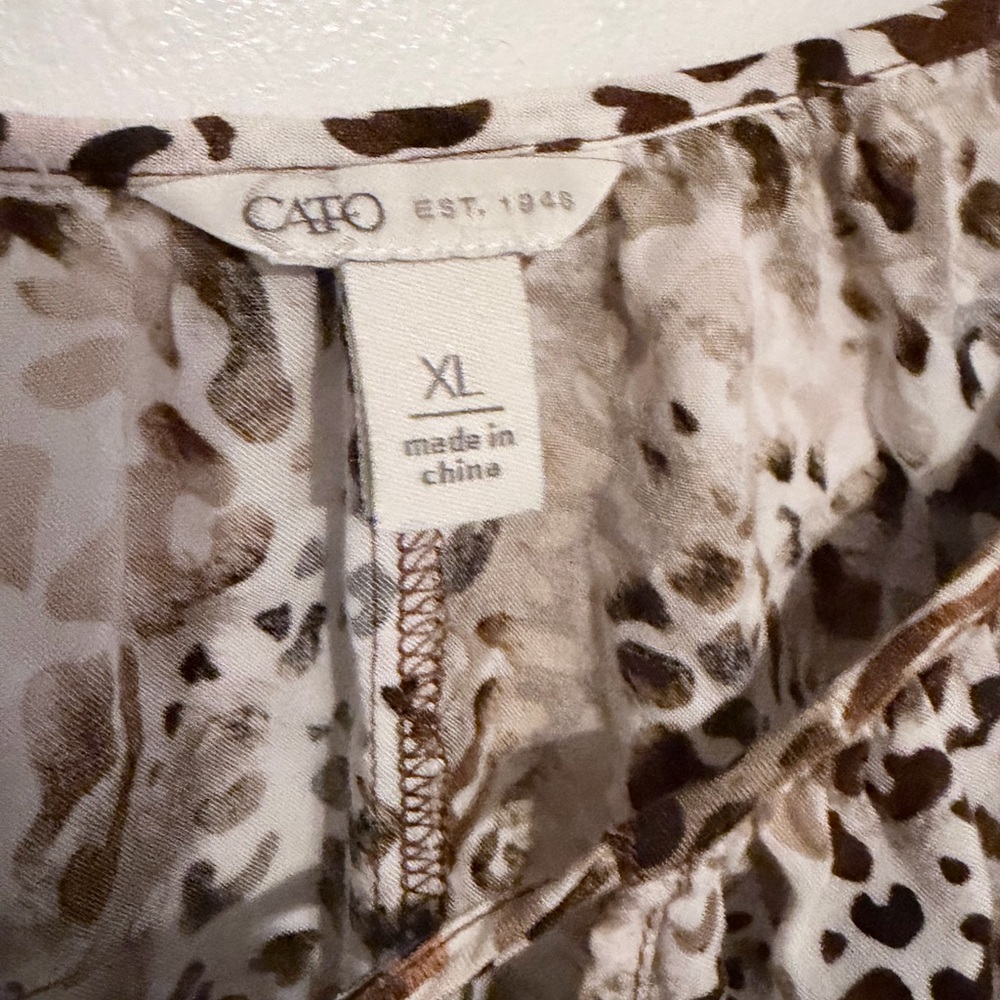 Cato Brown Leopard Print Blouse - Picture 10 of 10